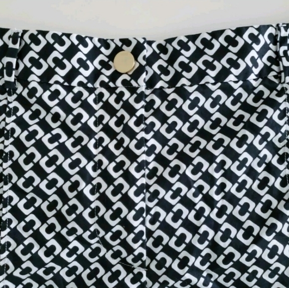 DVF Runway Shorts w/Front & Back Pockets Black & White - Picture 5 of 7